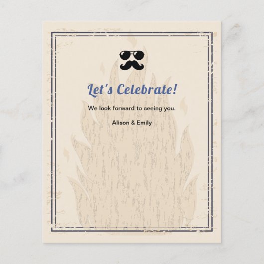 BUDGET Vaderdag Uitnodiging BBQ Party (Achterkant)