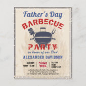 BUDGET Vaderdag Uitnodiging BBQ Party (Voorkant)