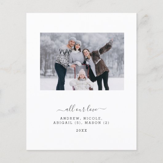 Budget Vakantie 2 Foto Modern Minimal 2024 Kaart (Achterkant)