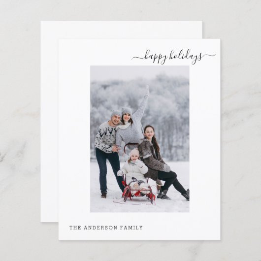 Budget Vakantie 2 Foto Modern Minimal 2024 Kaart (Voorkant / Achterkant)