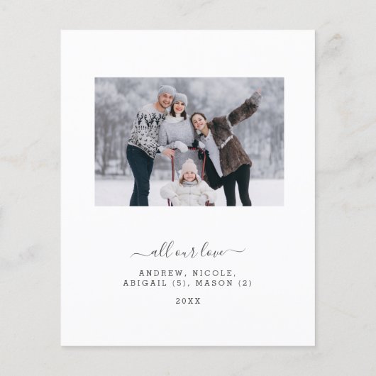 Budget Vakantie 2 Foto Modern Minimal 2024 Kaart (Achterkant)