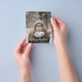 Budget Vakantie Fotokaart | Modern Kerstmis Flyer (Hand)
