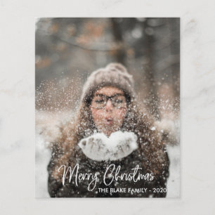 Budget Vakantie Fotokaart   Modern Kerstmis Flyer