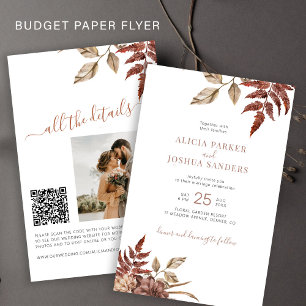 Budget val alle in één QR trouwuitnodiging Flyer