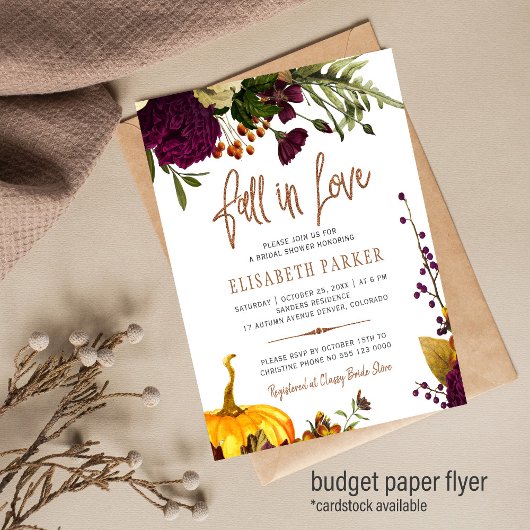 Budget valentijn chic bruidsfeest uitnodiging flyer