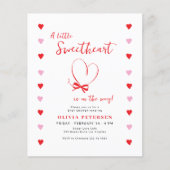 Budget Valentines sweetheart baby shower invite Flyer (Voorkant)