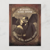 Budget Vampier Kiss  Halloween Uitnodiging (Voorkant)