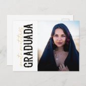 BUDGET veinte veintitrés Graduada Post Kaart (Voorkant / Achterkant)