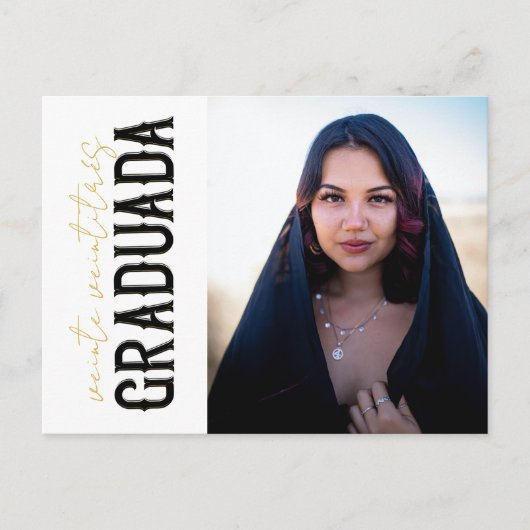 BUDGET veinte veintitrés Graduada Post Kaart (Voorkant)