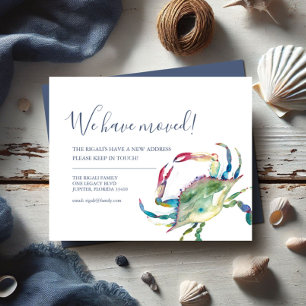 Budget verandering van adres waterverf krab flyer