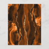 Budget Verbrand Oranje Agate Marineblauw Trouw Uit (Achterkant)