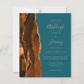 Budget verbrand Oranje Blauwgroen Aparte Weddensch (Voorkant)