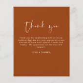 Budget Verbrand Oranje Trouw Dankkaart (Achterkant)