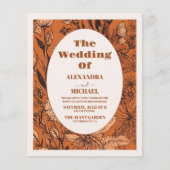 Budget Verbrand Oranje Wilde Bloemen Bruiloft (Voorkant)