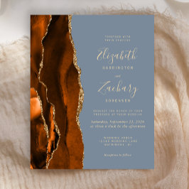 Budget Verbrande Sinaasappel Agaat Dusty Blue Wedd