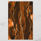 Budget Verbrande Sinaasappel Gold Agate Wedding Ui (Achterkant)