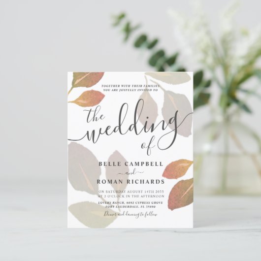 budget verbrande Sinaasappel Waterverf gebladerte  (Staand voorkant)