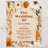 Budget Verbrande Sinaasappel Waterverf Wildflower  Flyer (Voorkant)