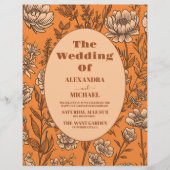 Budget verbrande Sinaasappel Wildflower bruiloft Flyer (Voorkant)