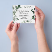 Budget verhuisbericht Eucalyptus groen Flyer (Hand)