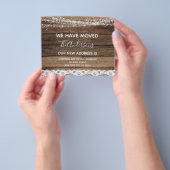 Budget verhuisbericht Rustic boerderijhuis hout Flyer (Hand)