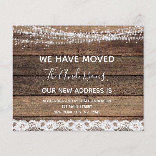 Budget verhuisbericht Rustic boerderijhuis hout Flyer (Voorkant)