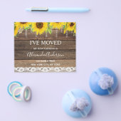 Budget verhuisbericht Rustieke zonnebloem hout Flyer (Enkel)