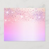 Budget verjaardag regenboog glitters rozekleurig s (Achterkant)