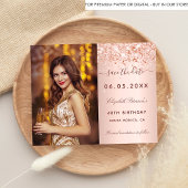 Budget verjaardag roze blush foto Save the Date