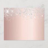 Budget verjaardag roze goud zilver save the date (Achterkant)