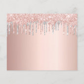 Budget verjaardag roze goud zilver save the date (Achterkant)