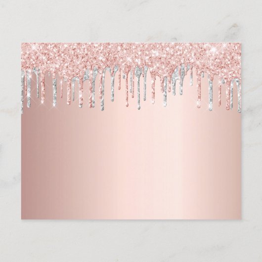 Budget verjaardag roze goud zilver save the date (Achterkant)