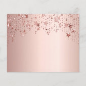 Budget verjaardag roze gouden sterren save the dat (Achterkant)