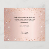 Budget verjaardagscentrum roos blush glitter foto (Achterkant)