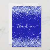 Budget verjaardagscolletje royal blue glitter - da kaart (Voorkant)