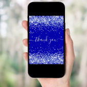 Budget verjaardagscolletje royal blue glitter - da kaart