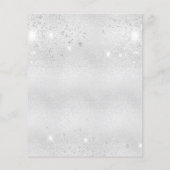 Budget verjaardagsdag zilveren muzieknoten glitter (Achterkant)