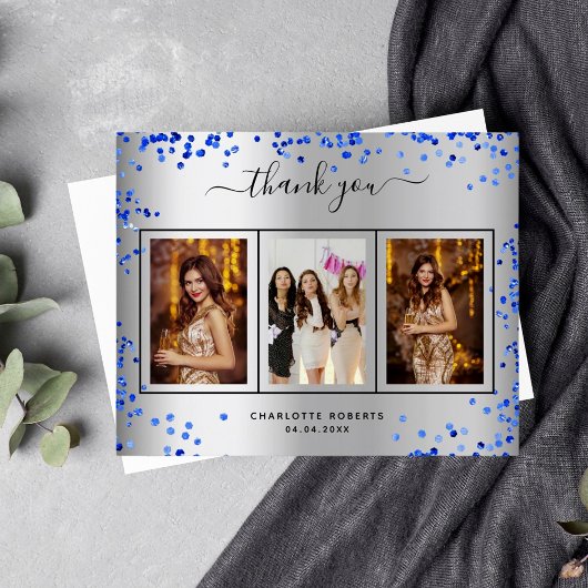 Budget verjaardagsdag zilverkoninklijke blauwe fot