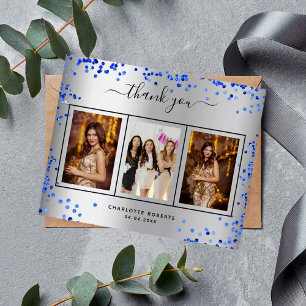 Budget verjaardagsdag zilverkoninklijke blauwe fot