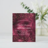 Budget verjaardagsdagsdagsdaginguitnodiging (Staand voorkant)