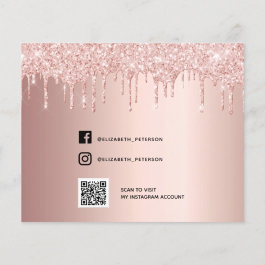 Budget verjaardagsdatum roos foto QR glam Save the (Achterkant)