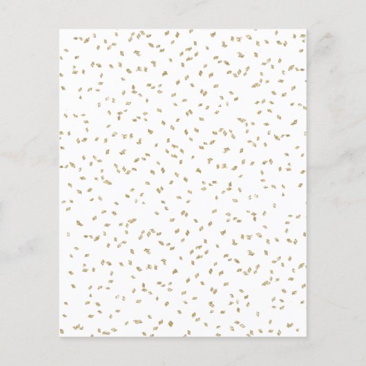 Budget Verjaardagsfeest Confetti Script Uitnodigin (Achterkant)