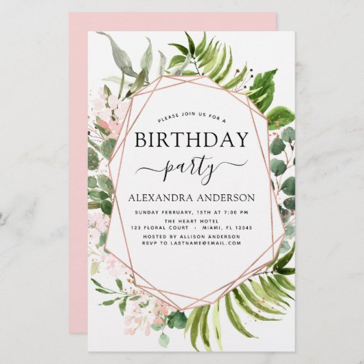 Budget Verjaardagsfeest Eucalyptus Botanisch (Voorkant / Achterkant)