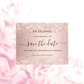 Budget verjaardagsfeest rose goud save the date