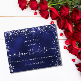 Budget verjaardagsfeestje navy blue Silver Save da