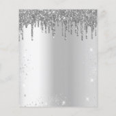 Budget verjaardagsfeestje zilveren ballonnen glitt flyer (Achterkant)