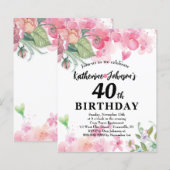 Budget,  verjaardagsflorale heldere kleuren (Voorkant / Achterkant)