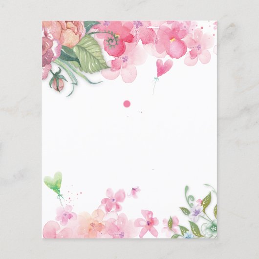 Budget, verjaardagsflorale heldere kleuren (Achterkant)