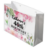 Budget,  verjaardagsflorale heldere kleuren groot cadeauzakje (Voorkant Gekanteld)