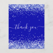 Budget verjaardagskoninklijke blauwe glitter bedan (Voorkant)